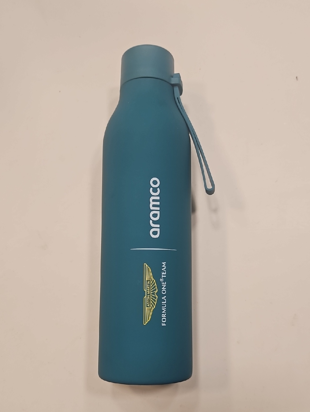 Aramco Teal Stainless Steel Bottle with Carry Strap